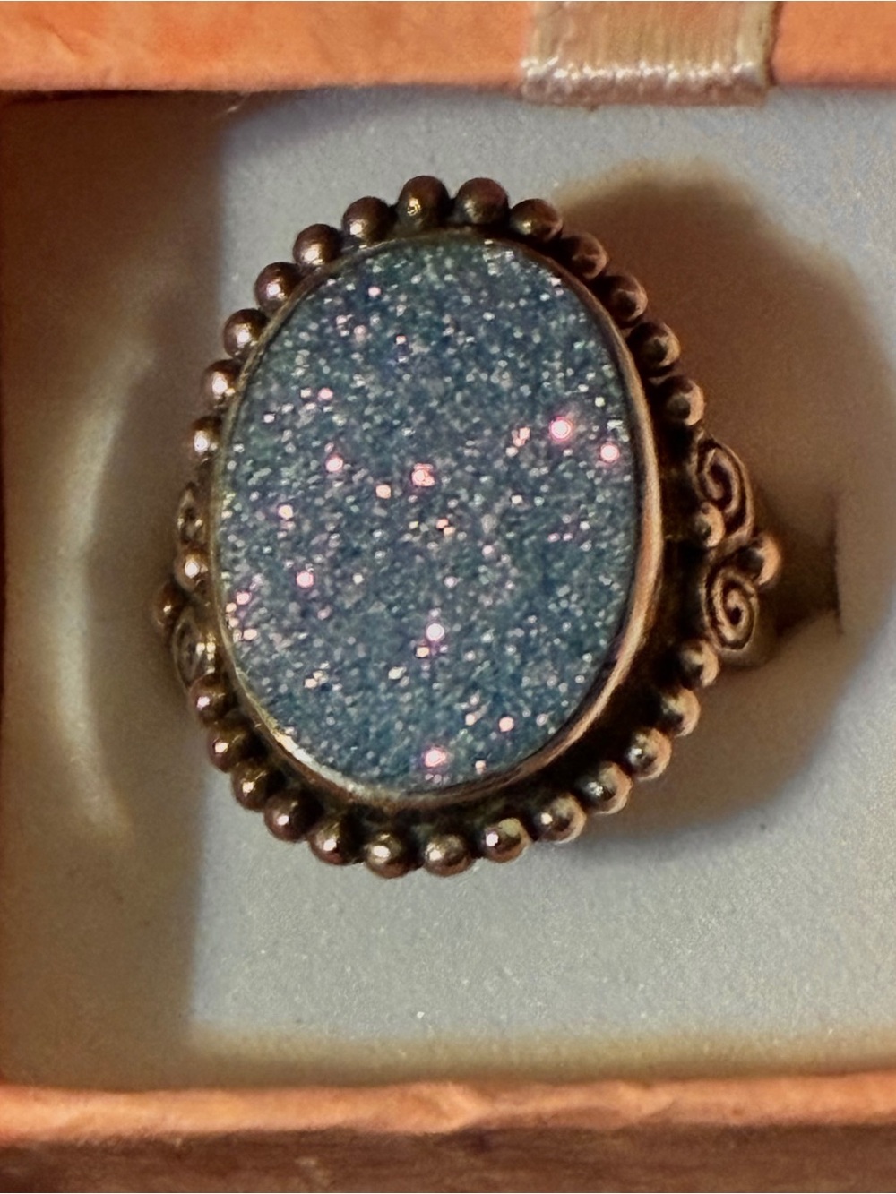 Sajen 925 & Drusy Quartz Statement Ring